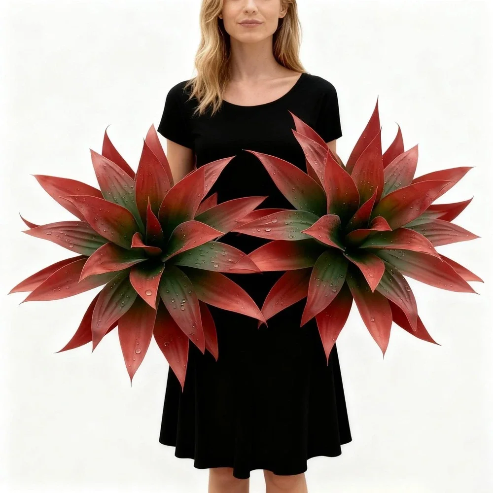 2 Large Artificial Agave Succulent Stems 20